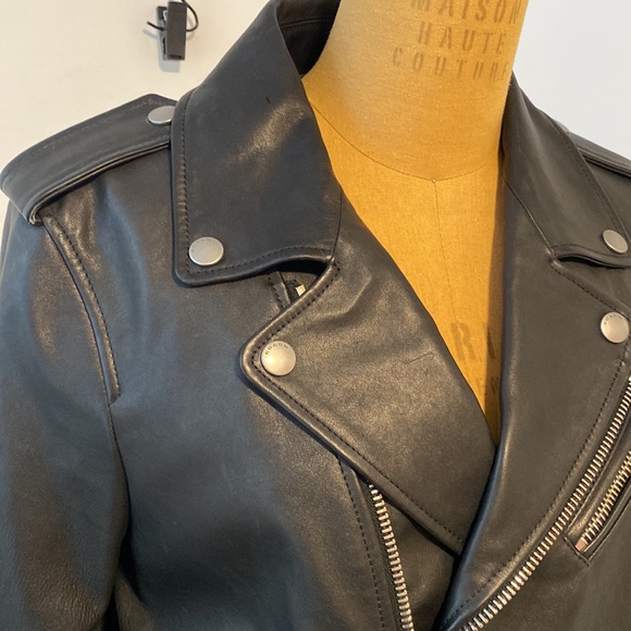 Coach Leather Moto Jacket Size 12. NWOT - Picture 5 of 8